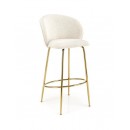 Стул барный HALMAR H116 кремовый/золотой